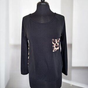 Leopard & Black Women Small Top